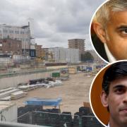 Sadiq Khan (above) has written to Rishi Sunak with concerns over his plans to finish the HS2 rail link at Euston