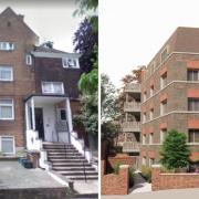 31 Daleham Gardens before the fire (left) and how it will look in the future under current plans