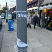 A photo taken following the removal of one of the posters. Photo: Barnet Conservatives