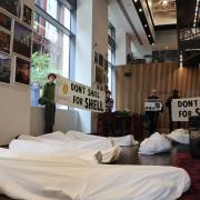 PR company Havas unexpectedly hosted a die-in protest (Image: Neal Haddaway)