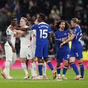 Tempers flare between Tottenham and Chelsea players