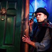 Ben Caplan as Sherlock Holmes in A Sherlock Carol at Marylebone Theatre