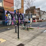 A police cordon is in place near Albert Road