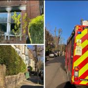 Five men battled to save a man from this flat in Parliament Hill after it was engulfed by fire