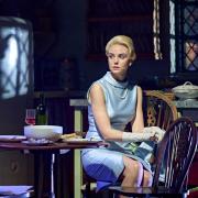 Joanna Vanderham as Tippi Hedren in Double Take at Hampstead Theatre