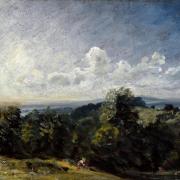 Hampstead Heath Looking West to Harrow was painted on September 27 1821 and is on loan to Kenwood from the Royal Academy
