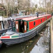 The 65ft narrowboat is listed on Zoopla for £185,000