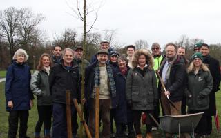 Planting an avenue of Elms on the Health Extension in honour of the late Queen Elizabeth II