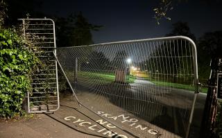 Temporary fencing at Primrose Hill, which people have been bypassing, pictured in 2023