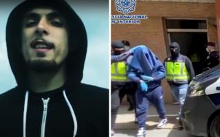 Abdel-Majed Abdel Bary (left) in a Youtube music video and his arrest (right)