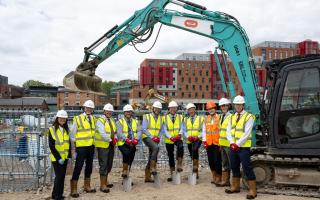 Construction began at the site near King's Cross earlier this month