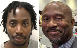 David Odunaga (left) has been jailed for 27 years for murdering Brian Edwards (right)