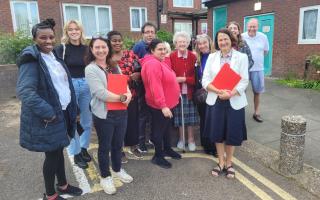 MP Catherine West visiting  Cranley Dene sheltered housing scheme in Muswell Hill